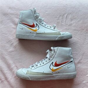 Nike Blazer Mid 77 White Multi-Swoosh Sneakers